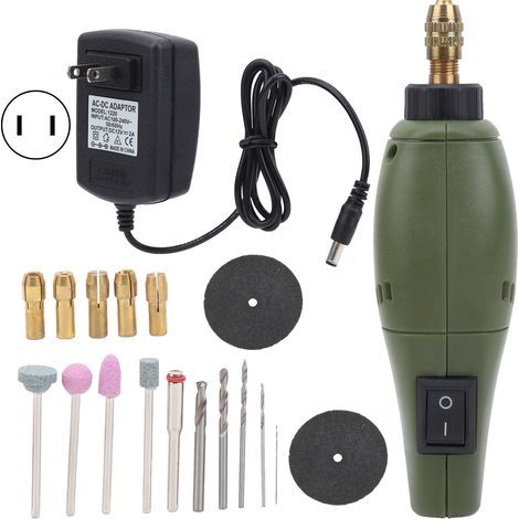 Polisseuse Électrique Mini Outil Rotatif pour Bois et Sculpture DIY Kit 110‑240V (1/5)