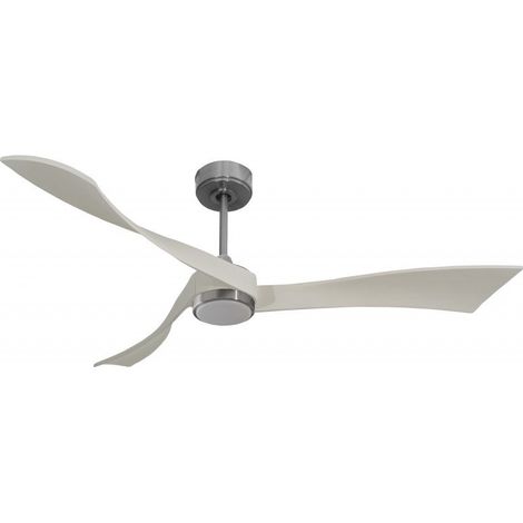 Twist, Ventilateur déstratificateur d'air, pales laquées blanches 166 Cm Moteur chrome brossé avec point lumineux LED.