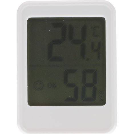 CCYKXAAccurate Digital Hanging Thermometer, White ABS Hygrometer Humidity Monitor for Living Room and Bedroom, Temperature and Humidity Monitoring (1/5)