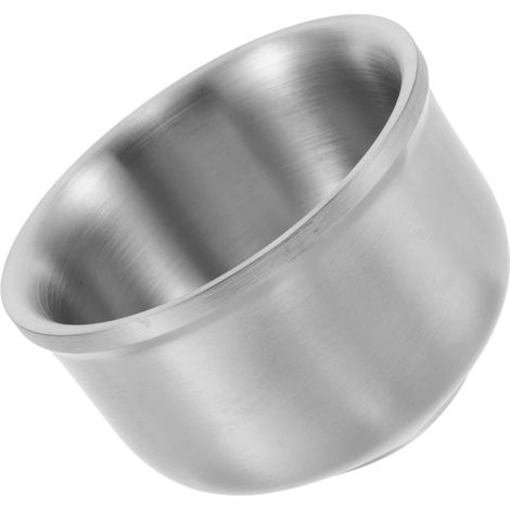 Bol De Mousse à Raser Rasage Bol à Mousser Bols De à Raser Pots De Rasage Tasse De Barbier Acier Inoxydable Grey (1/5)