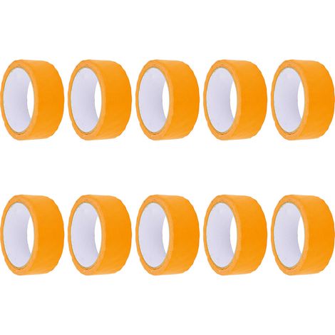10 pièces ruban de masquage forte adhérence papier peinture pour la décoration de la maison peinture Orange (1/5)