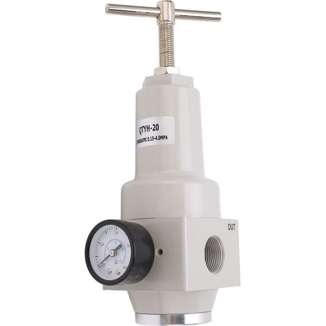 Automatischer Luftdruckregler mit Überdruckventil, Steuerung aus Aluminiumlegierung mit Manometer, QTYH‑20, 0,15–4,0 MPa (1/5)