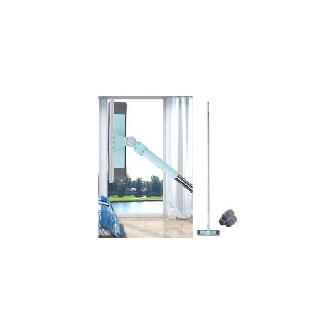 Kit de nettoyage de vitres 2 en 1 avec manche extensible, raclette en caoutchouc et brosse à vitres en microfibre (1,5 m/4,9 pi) (1/4)