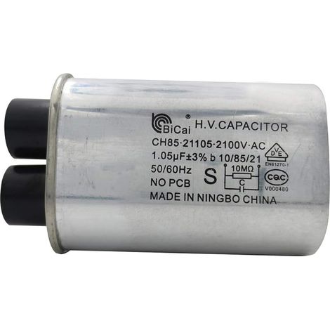 CQC&VDE Condensateur universel haute tension pour micro-ondes 1,05 uf ch85 21105 2100 V AC H.V. Condensateur 10/85/21 50/60 Hz sans PCB, VDE EN61270-1 (1/4)