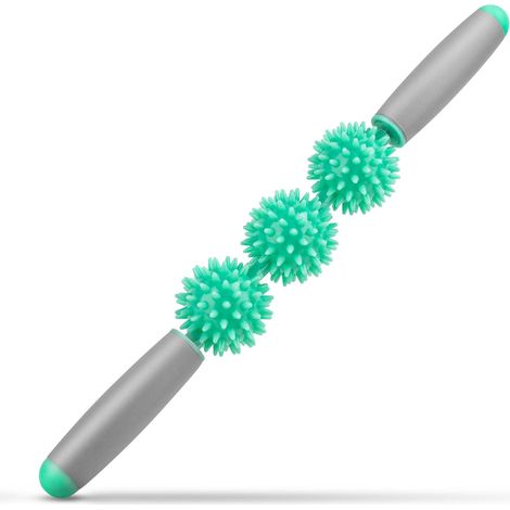 Rouleau de massage trois boules pour fascia et muscles outil de relaxation sportive pour soulager les douleurs et tensions (1/5)
