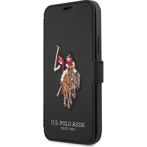 iPhone 12 mini US Polo Flip Case Polo Embroidery Collection Nero (1/5)