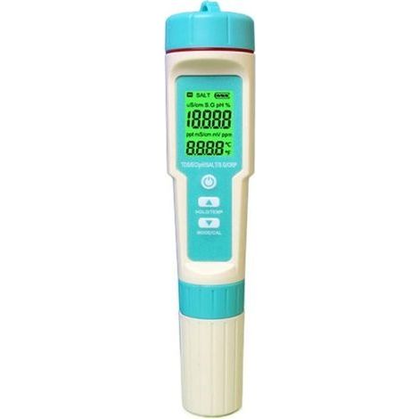 Ph-mètre 7 en 1 avec température de salinité TDS EC, testeur multifonction de haute précision, étanche, automatique, multifonction, ORP, potentiel négatif, ph-mètre, stylo de test de qualité (1/4)