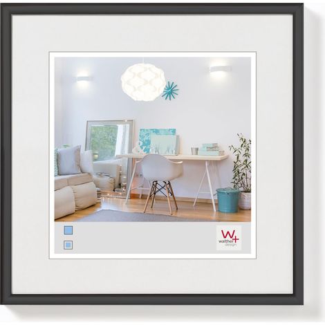 Cadre photo noir 15 x 15 cm Cadre en plastique KV150B (1/5)