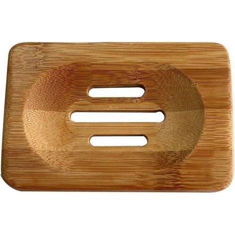 Porte-savon en bambou naturel - Boîte de rangement de bain - Marron - Mixte Heerico (1/2)