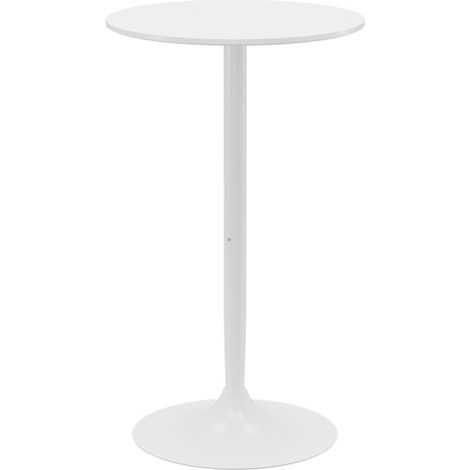 Table de bar haute cuisine ronde 60 cm diamètre hauteur ajustable (1/4)