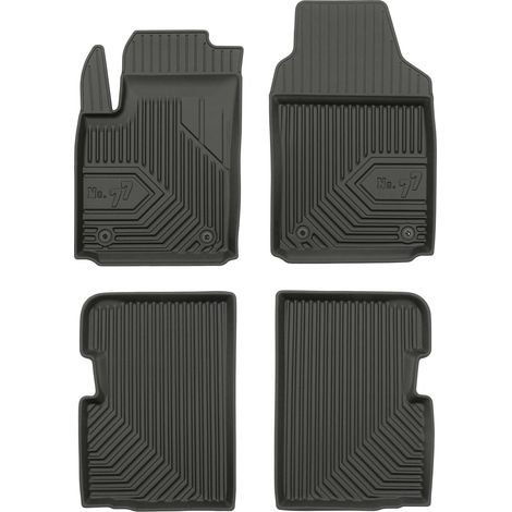 Tapis de Sol de Voiture No.77 pour Fiat 500 2007-2025 sauf hybrid TPE Noir 4Pcs (1/5)