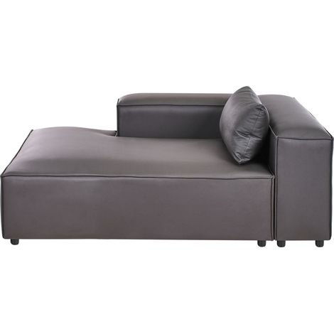 Rechtsseitige Chaiselongue BRANDE Stoff Schwarz (1/5)