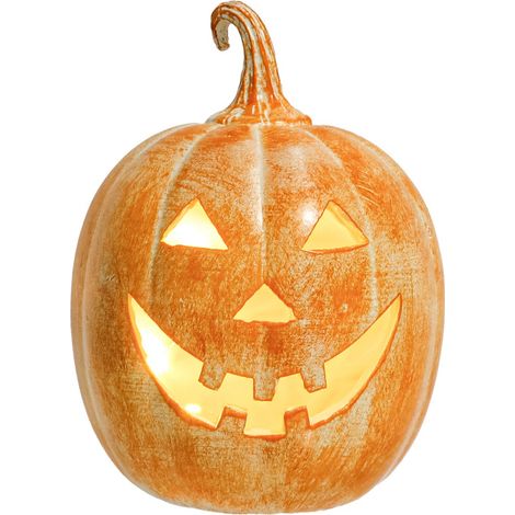 Irovami Lanterne citrouille résine LED – Halloween, étanche, décoration extérieure (1/5)