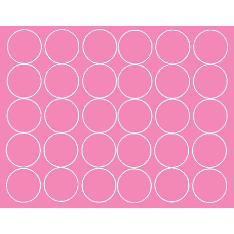 Runde Aufkleber, 8 cm Durchmesser, 30 Stück, rosa matt