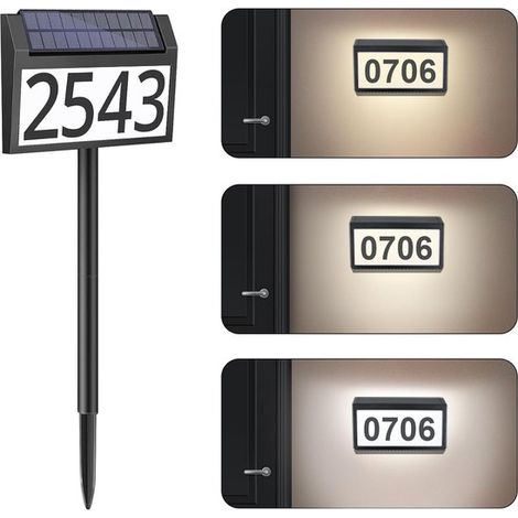 Letreros digitales con energía solar, Paredes subterráneas, Iluminación LED impermeable, Iluminación solar exterior para casas, 1 pieza (1/5)