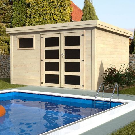 Casetta in legno da giardino rettangolare 365x275 cm