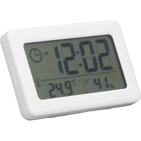 Horloge minimaliste et fine, affichant la température et l'humidité horloge colorée de style nordique horloge pratique. (1/5)