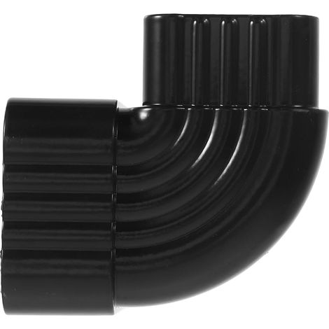 Adaptateur Coudé en Alliage d'Aluminium, Coude 90° Raccordement Frontal 50x80mm pour Tuyau d'Évacuation Pluviale, Drainage de Gouttière et Récupération d'Eau Extérieure (1/5)