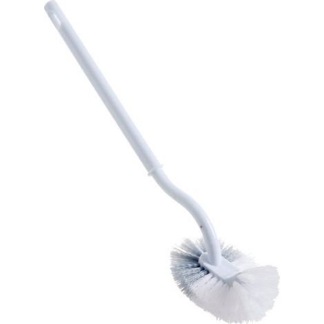 BRAVIX 1pc Brosse de Toilettes WC à Manche Longue Plastique,avec des Poils Solides pour Le Nettoyage en Profondeur des Toilettes,blanche (1/5)