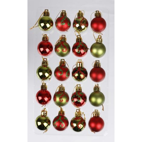 12x 20er-Set Weihnachtsbaumschmuck aus Kunststoff 3cm klein 240 Kugeln (1/4)