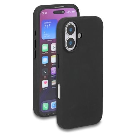 Schutzhülle für iPhone 17 kompatibel mit MagSafe aus Soft-Touch Silikon schwarz