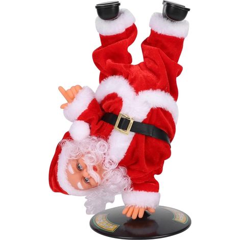Musikalischer Weihnachtsmann, elektrische Plüschpuppe, tanzender, singender und schwingender Weihnachtsmann, lustige Tanzpuppe, Hip-Hop-Tanzpuppe, Schmuckstück, Weihnachtsdekoration, Heimdeko, Weihnac (1/3)