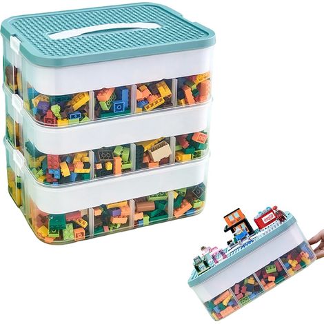 Aufbewahrungsbox, stapelbares Design, staubdicht versiegelt, Olivengrün (1/2)