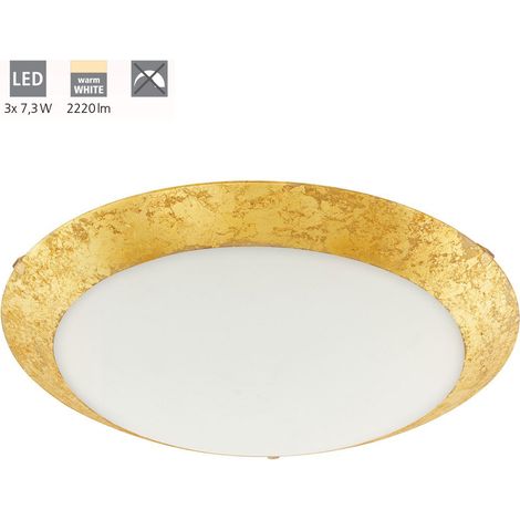 Eglo Led Wand- Deckenleuchte Montenovo weiß gold Deckenlampen & Kronleuchter (1/5)
