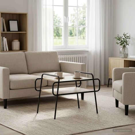 vidaXL Mesa de centro Roble Sonoma 70 x 50 x 51 cm (1/5)