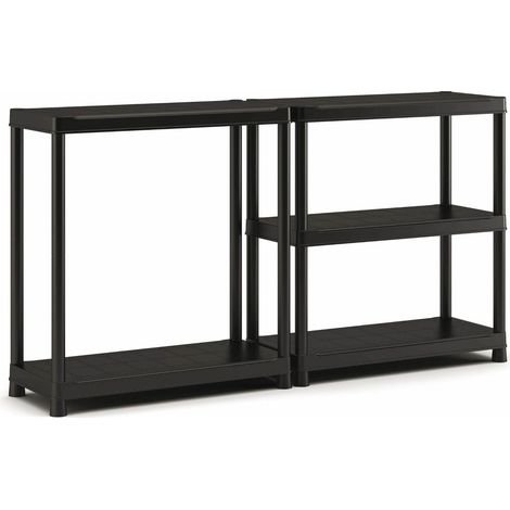 Estantería Kis XL 5 estantes negra 90x60x187