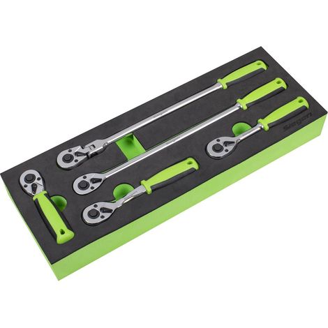 Sealey S01290 Ratchet Wrench Set 1/4""Sq 5pc Drive Flip Reverse