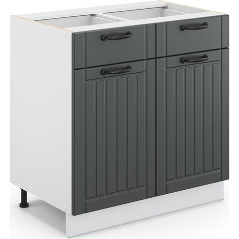 Badezimmerschrank Fame-Line, Anthrazit, 80 x 81.6 cm ohne Arbeitsplatte, Vicco