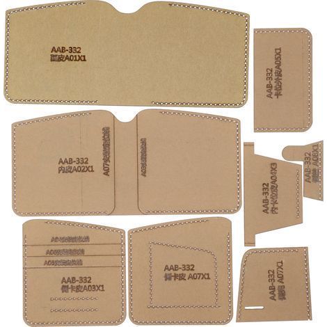 Acryl-Schablone für kurze Geldbörsen zum Selbermachen, transparentes Muster, Lederwerkzeug (1/5)