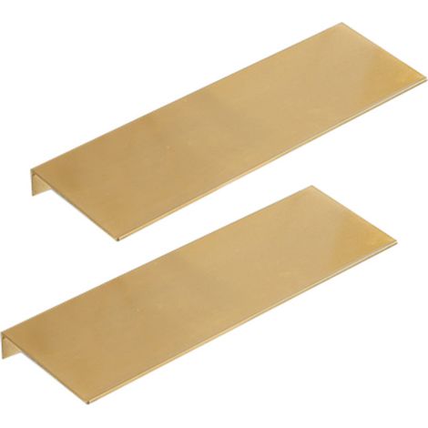 2er-Set Wandregale/Duschregale – Gebürstetes Gold-Aluminium, wasserfest, Montage ohne Bohren, geeignet für Bad, Küche und Wohnzimmer, 30 x 12 cm (1/5)