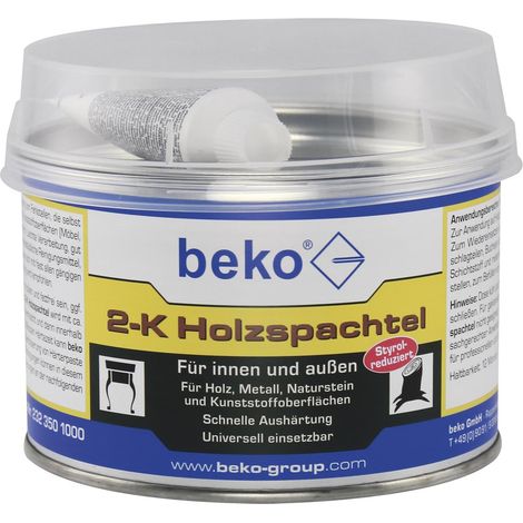 Beko 2-K Holzspachtel 1 kg für innen und außen Spachtelmasse ähnl. eiche (1/5)