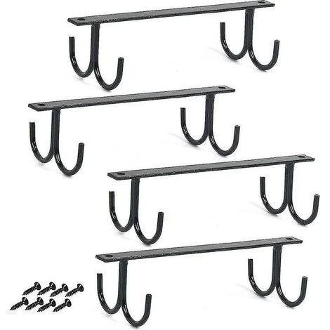 6 Pack Mug Holder Rustic Under Cabinet Mug Organizer Rack Cup Shelf With 12 Hanging Hooks For Mugs Coffee Cups Beer Glass And Kitchen Utensils Disp (1/5)