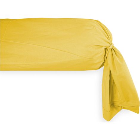 FEDERA cuscino PARIGI cilindrica alla FRANCESE traversino TUBOLARE made in Italy Giallino Cm. 40x180