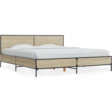 Maison Exclusive - Bettgestell Sonoma-Eiche 200x200 cm Holzwerkst