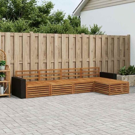 vidaXL Outdoor Sofa Set 5 pcs Natural Solid Acacia Wood (1/5)