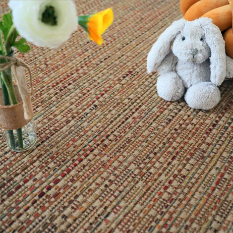 Moquette Tissé plat - Bornéo - Nature Multicolor - 4m x 5m (1/4)