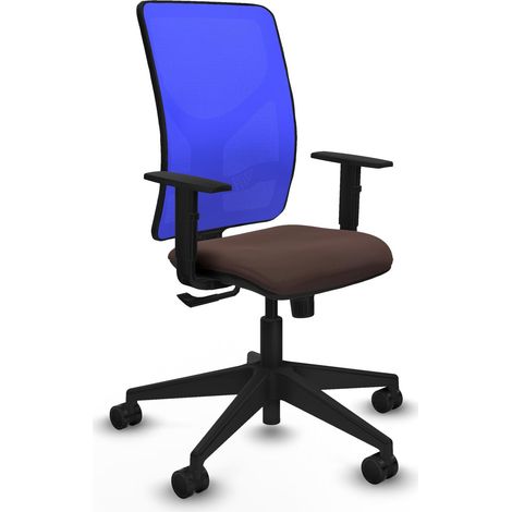 Silla de oficina piqueras y crespo Motilla azul cuero sintético (1/2)