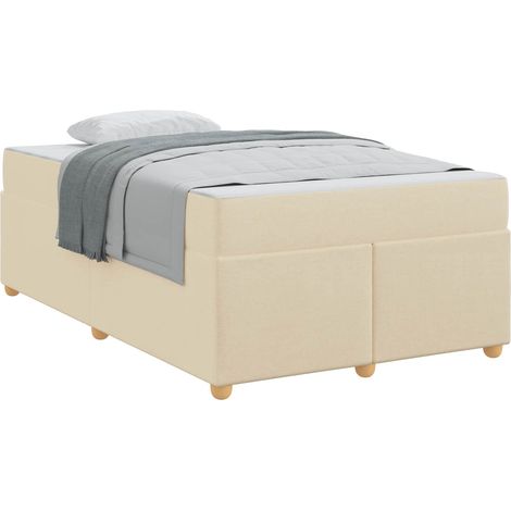Maison Exclusive - Struttura del letto con materasso Crema 120 x 200 cm Tessuto