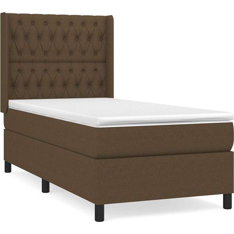 Maison Exclusive - Boxspringbett mit Matratze Dunkelbraun 100x200 (1/5)