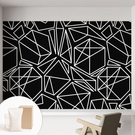 Papier peint intissé classique moderne pour salon et chambre à coucher Décoration rapide avec colle Abstraction moderne 152x104 cm (1/5)