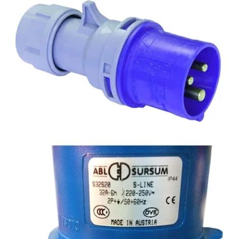 Prise male CEE 2 phases + terre 230V 32A (1/3)