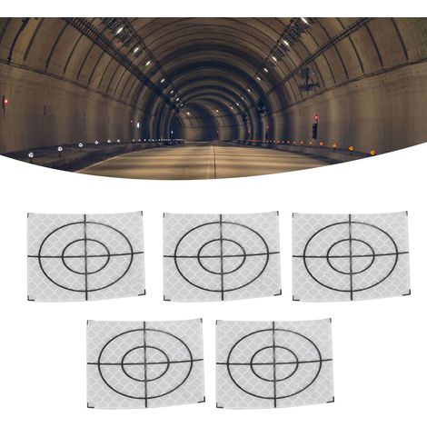 Lot de 50 réflecteurs visuels Leica pour stations totales, pour la mesure de tunnels et de distances patchs réflecteurs autocollants de qualité diamant, 5 x 5 cm.
