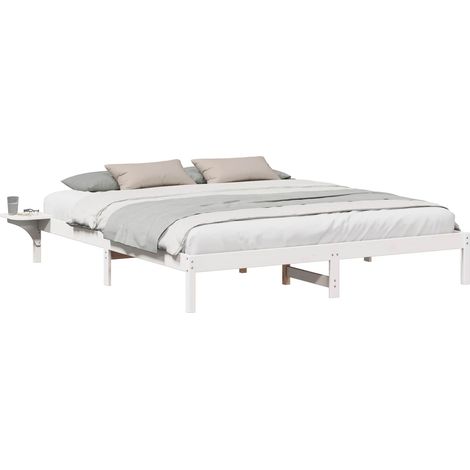 Maison Exclusive - Bettrahmen Weiß 180 x 200 cm Massives Kiefernh