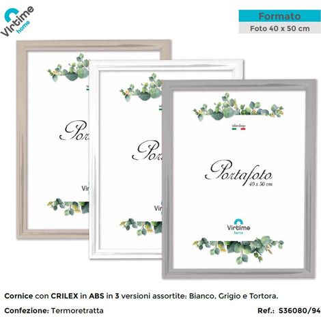1 Pezzo Cornice Portafoto da Parete in ABS Urban 40 x 50 cm 3 Colori (1/2)