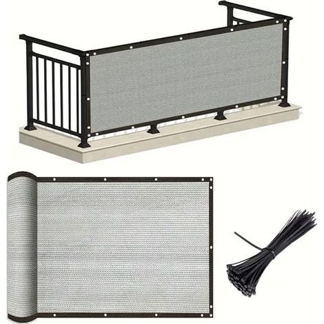 Balkon-Sicherheitsnetz 1 x 4 m – Strapazierfähiger Sichtschutz – UV- und windbeständig – Ideal für Sicherheit und Privatsphäre im Außenbereich (1/5)