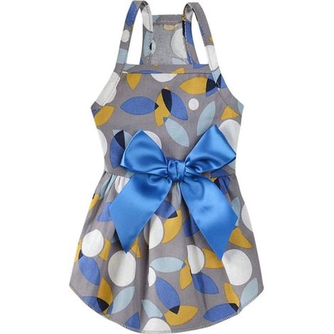 Vêtements floraux d'été pour chien de compagnie (bleu, S)-Fei Yu